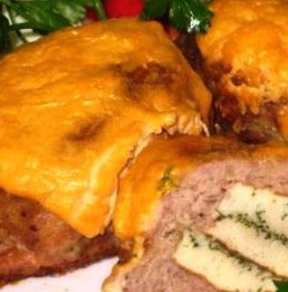 Мясные зразы с омлетом. Рецепт приготовления.