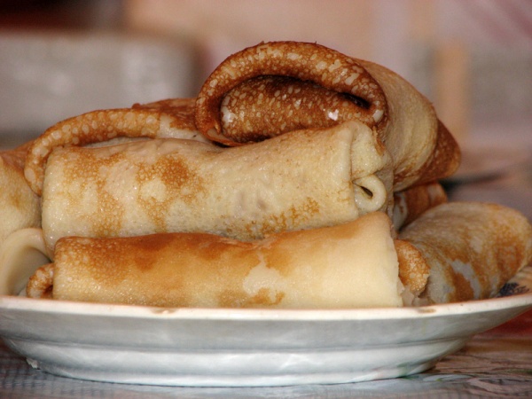 Блины с крабовыми палочками